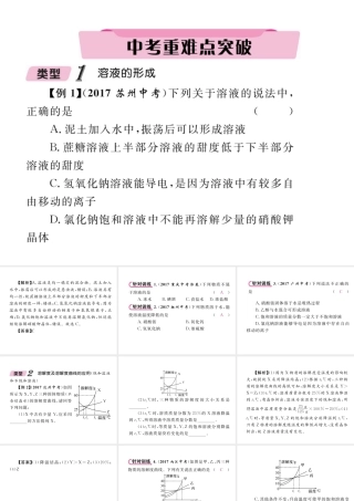 （青海专版）中考化学复习 第1编 教材知识梳理篇 第9单元 溶液中考重难点突破（精讲）课件-人教版初中九年级全册化学课件