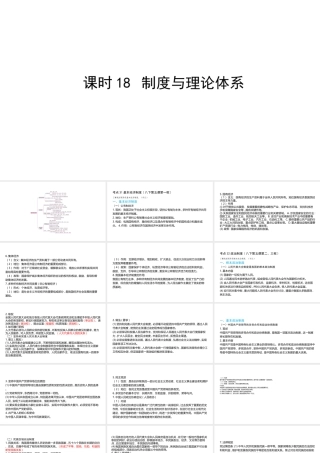 （陕西专用）版中考道德与法治一练通 第一部分 教材知识梳理 领域三 我与国家和社会 主题七 认识国情 爱我中华 课时18 制度与理论体系教学课件-人教版初中九年级全册政治课件