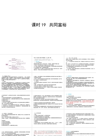 （陕西专用）版中考道德与法治一练通 第一部分 教材知识梳理 领域三 我与国家和社会 主题七 认识国情 爱我中华 课时19 共同富裕教学课件-人教版初中九年级全册政治课件