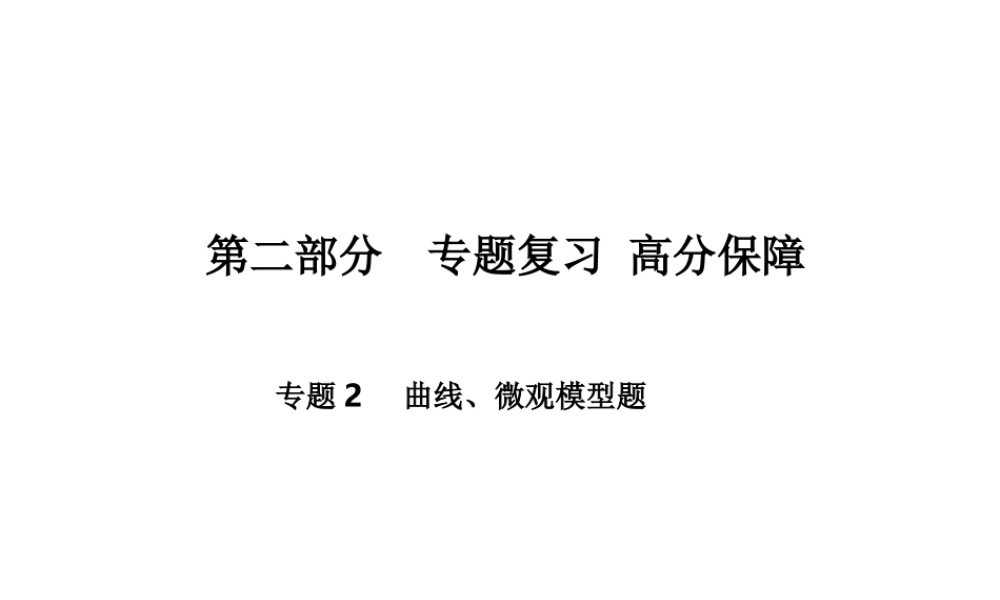 （青岛专版）中考化学总复习 第二部分 专题复习 高分保障 专题2 曲线、微观模型题课件 鲁教版-鲁教版初中九年级全册化学课件