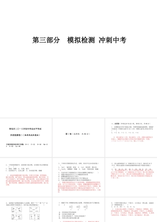 （青岛专版）中考化学总复习 第三部分 模拟检测 冲刺中考 阶段检测卷（二）课件 鲁教版-鲁教版初中九年级全册化学课件