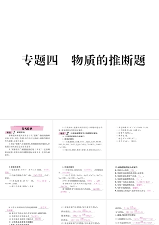 （青海专版）中考化学复习 第2编 重点题型突破篇 专题4 物质的推断题（精讲）课件-人教版初中九年级全册化学课件