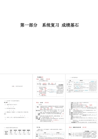 （青岛专版）中考化学总复习 第一部分 系统复习 成绩基石 主题九 化学式与化合价课件 鲁教版-鲁教版初中九年级全册化学课件