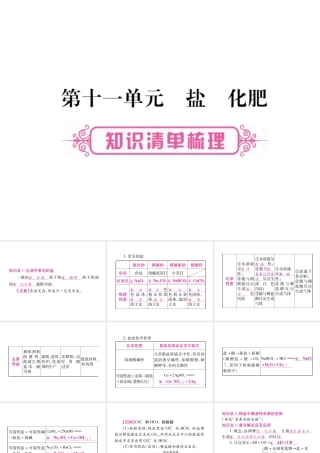 （重庆专版）中考化学总复习 第1部分 教材系统复习 第11单元 盐 化肥课件-人教版初中九年级全册化学课件