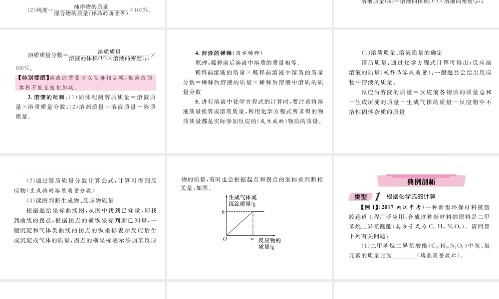 （青海专版）中考化学复习 第2编 重点题型突破篇 专题6 化学计算题（精讲）课件-人教版初中九年级全册化学课件