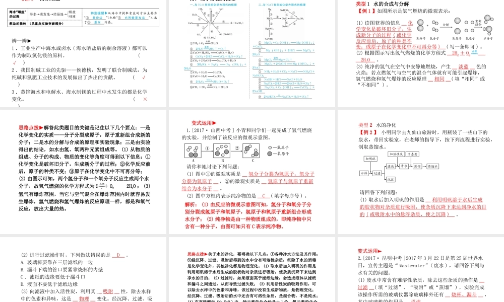 （青岛专版）中考化学总复习 第一部分 系统复习 成绩基石 主题三 水与海洋化学资源课件 鲁教版-鲁教版初中九年级全册化学课件
