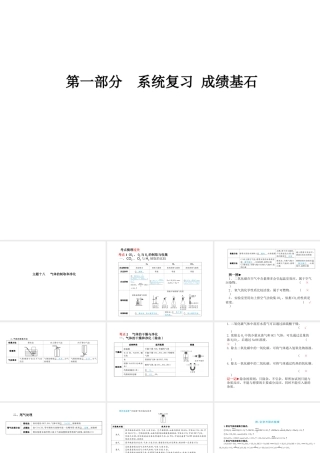 （青岛专版）中考化学总复习 第一部分 系统复习 成绩基石 主题十八 气体的制取和净化课件 鲁教版-鲁教版初中九年级全册化学课件