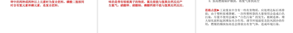 （青岛专版）中考化学总复习 第一部分 系统复习 成绩基石 主题十五 化学与社会发展课件 鲁教版-鲁教版初中九年级全册化学课件