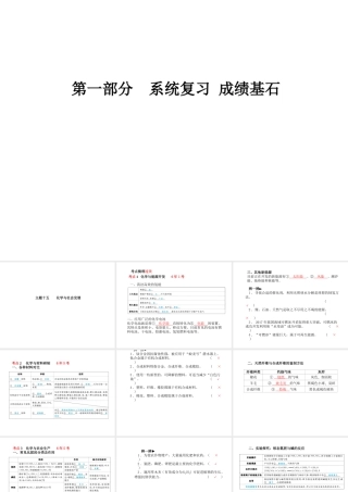 （青岛专版）中考化学总复习 第一部分 系统复习 成绩基石 主题十五 化学与社会发展课件 鲁教版-鲁教版初中九年级全册化学课件