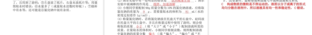 （青岛专版）中考化学总复习 第一部分 系统复习 成绩基石 主题四 溶液课件 鲁教版-鲁教版初中九年级全册化学课件