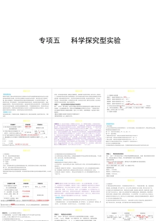 （陕西专用）版中考化学一练通 第二部分 中考专项突破 专项五 科学探究型实验教学课件-人教版初中九年级全册化学课件
