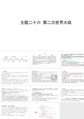（陕西专用）版中考历史一练通 第一部分 教材知识梳理 板块五 世界现代史 主题二十六 第二次世界大战教学课件-人教版初中九年级全册历史课件