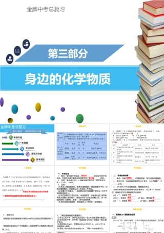 （金牌中考）广东省中考化学总复习 第三部分 身边的化学物质 第13考点 中和反应和pH值课件-人教版初中九年级全册化学课件