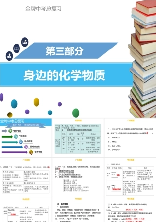 （金牌中考）广东省中考化学总复习 第三部分 身边的化学物质 第14考点 常见的盐和化肥课件-人教版初中九年级全册化学课件