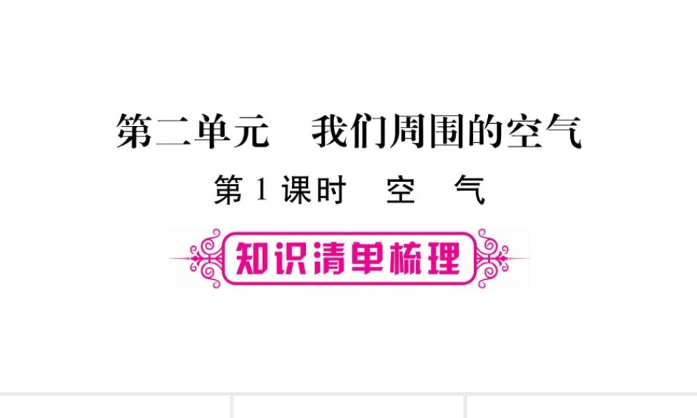 （重庆专版）中考化学总复习 第一部分 教材系统复习 第02单元 我们周围的空气课件-人教版初中九年级全册化学课件