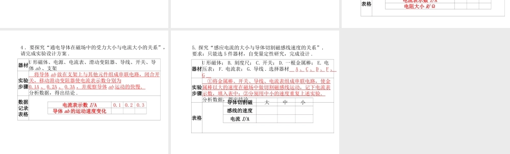 （青岛专版）中考物理 第二部分 专题复习 高分保障 专题四 综合实验课件-人教版初中九年级全册物理课件