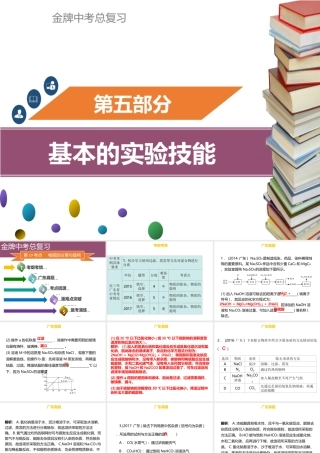 （金牌中考）广东省中考化学总复习 第五部分 基本的实验技能 第19考点 物质的分离与提纯课件-人教版初中九年级全册化学课件