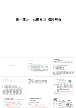 （青岛专版）中考物理 第一部分 系统复习 成绩基石 第二讲 声现象课件-人教版初中九年级全册物理课件