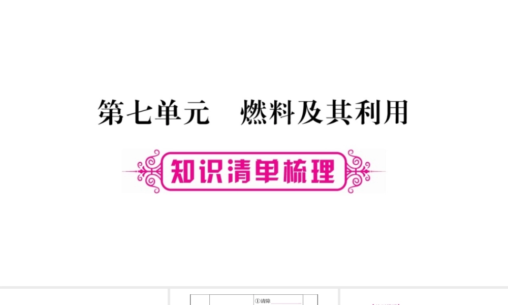 （重庆专版）中考化学总复习 第一部分 教材系统复习 第07单元 燃料及其利用课件-人教版初中九年级全册化学课件
