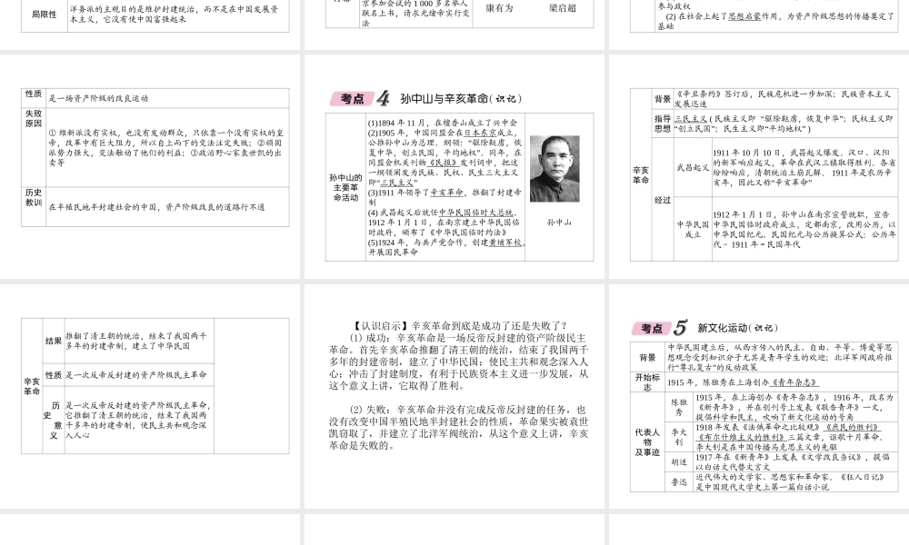（青海专版）中考历史总复习 第一编 教材知识梳理 第9讲 近代化的艰难起步课件-人教版初中九年级全册历史课件
