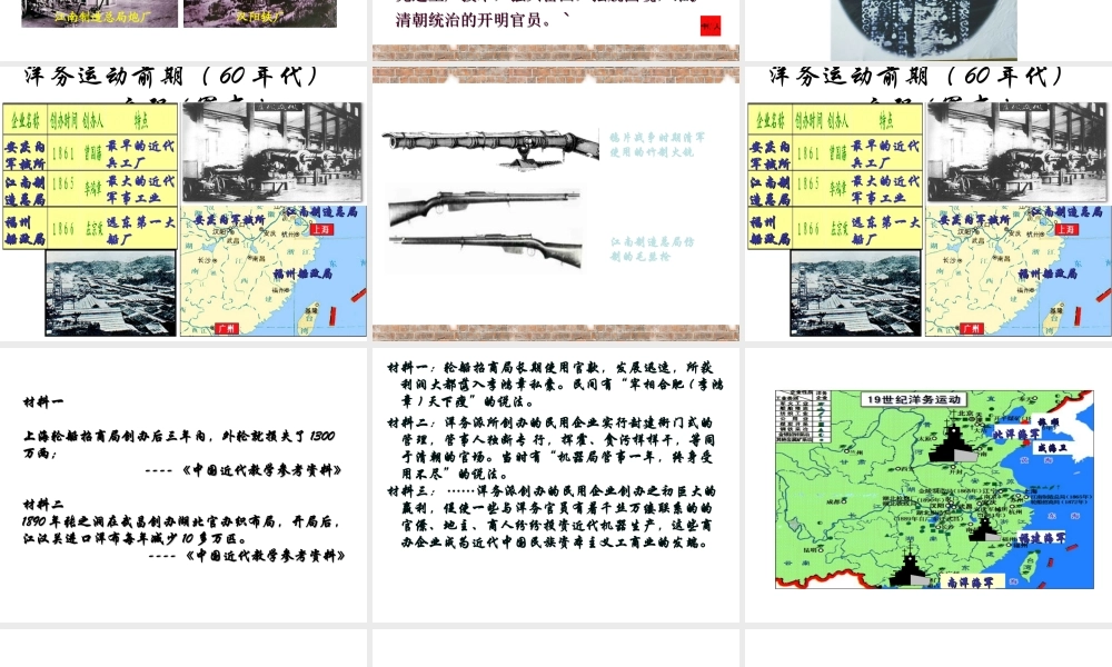 （陕西专版）春中考历史复习 洋务运动课件-人教版初中九年级全册历史课件