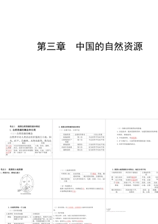 （陕西专版）中考地理总复习 第一部分 教材知识冲关 八上 第三章 中国的自然资源课件-人教版初中九年级全册地理课件