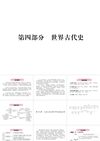 （青海专版）中考历史总复习 第一编 教材知识梳理 第19讲 上古人类文明与中古亚欧文明课件-人教版初中九年级全册历史课件