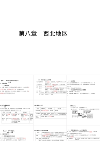 （陕西专版）中考地理总复习 第一部分 教材知识冲关 八下 第八章 西北地区课件-人教版初中九年级全册地理课件