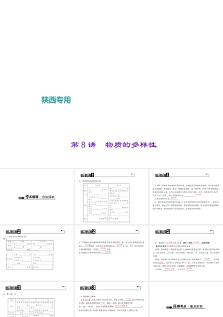 （陕西专版）中考化学总复习 第1篇 考点聚焦 模块二 物质构成的奥秘 第8讲 物质的多样性课件-人教版初中九年级全册化学课件