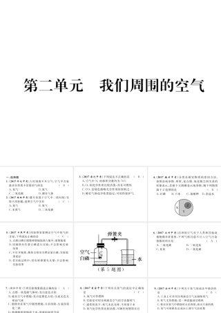 （青海专版）中考化学复习 第1编 教材知识梳理篇 第2单元 我们周围的空气（精练）课件-人教版初中九年级全册化学课件