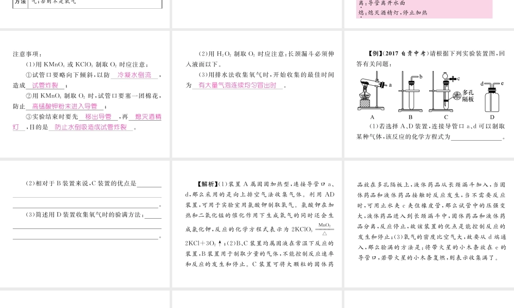 （青海专版）中考化学复习 第1编 教材知识梳理篇 第2单元 我们周围的空气中考实验突破（精讲）课件-人教版初中九年级全册化学课件