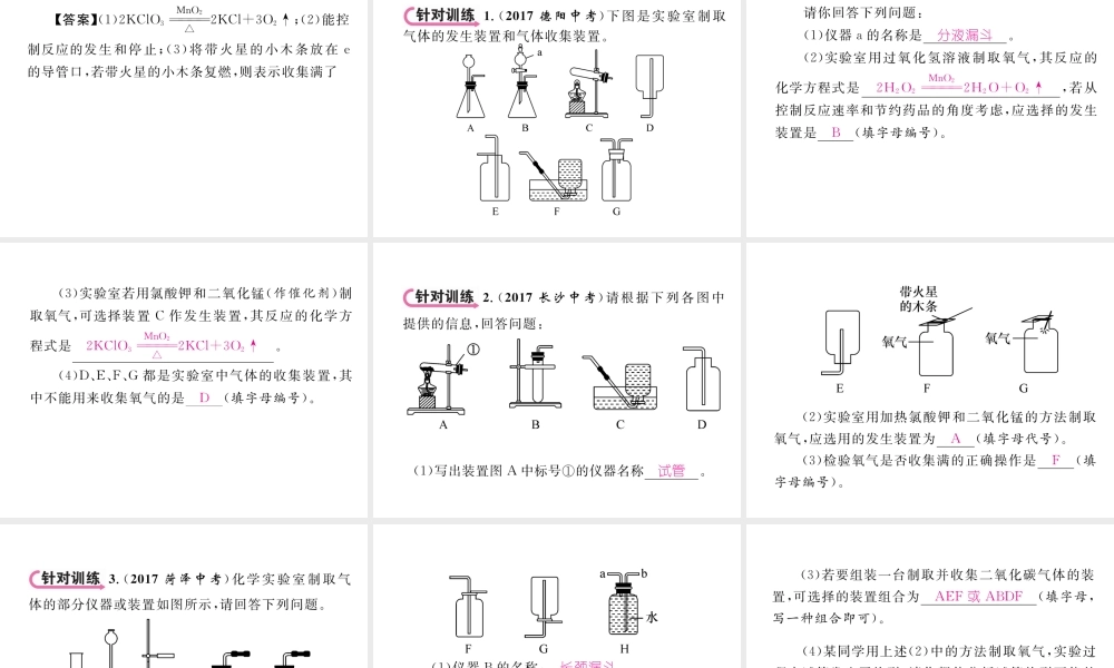 （青海专版）中考化学复习 第1编 教材知识梳理篇 第2单元 我们周围的空气中考实验突破（精讲）课件-人教版初中九年级全册化学课件