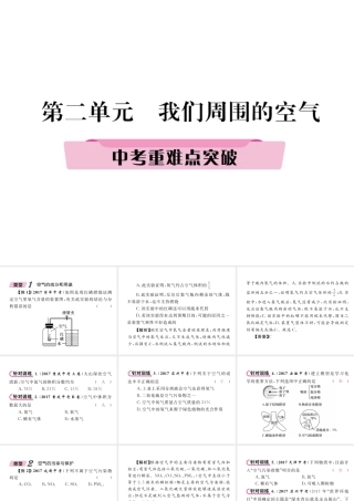（青海专版）中考化学复习 第1编 教材知识梳理篇 第2单元 我们周围的空气中考重难点突破（精讲）课件-人教版初中九年级全册化学课件