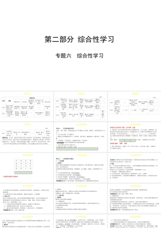 （陕西专用）版中考语文一练通 第二部分 综合性学习 专题六 综合性学习教学课件-人教版初中九年级全册语文课件