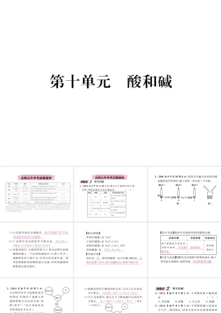 （青海专版）中考化学复习 第1编 教材知识梳理篇 第10单元 酸和碱五年中考真题演练（精讲）课件-人教版初中九年级全册化学课件