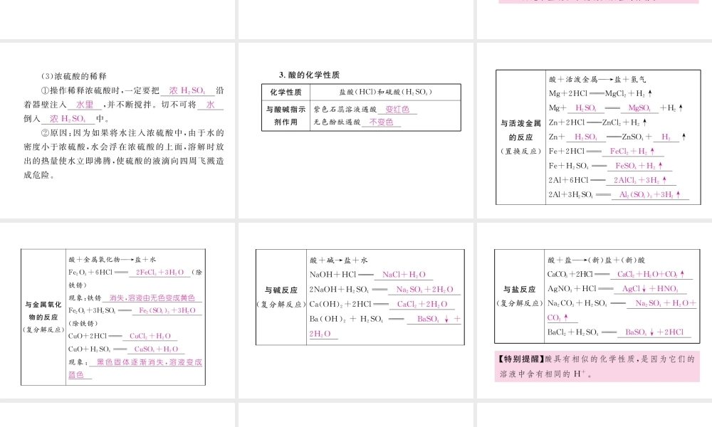 （青海专版）中考化学复习 第1编 教材知识梳理篇 第10单元 酸和碱中考考点清单（精讲）课件-人教版初中九年级全册化学课件