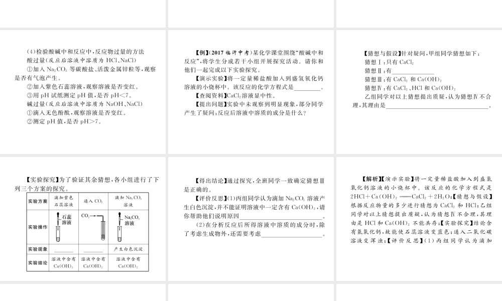 （青海专版）中考化学复习 第1编 教材知识梳理篇 第10单元 酸和碱中考实验突破（精讲）课件-人教版初中九年级全册化学课件