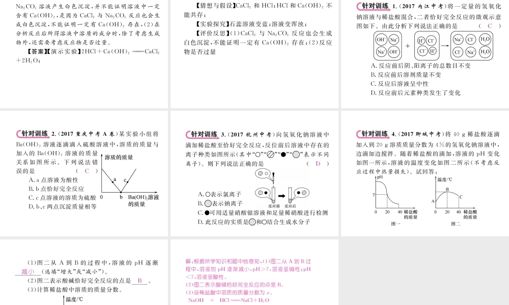 （青海专版）中考化学复习 第1编 教材知识梳理篇 第10单元 酸和碱中考实验突破（精讲）课件-人教版初中九年级全册化学课件