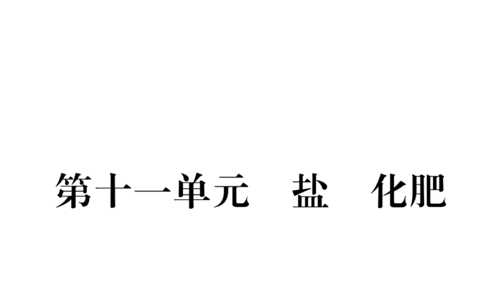 （青海专版）中考化学复习 第1编 教材知识梳理篇 第11单元 盐 化肥（精练）课件-人教版初中九年级全册化学课件