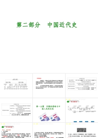 （重庆专版）中考历史复习 教材梳理 第二部分 中国近代史 第一主题 列强的侵略与中国人民的反抗课件-人教版初中九年级全册历史课件