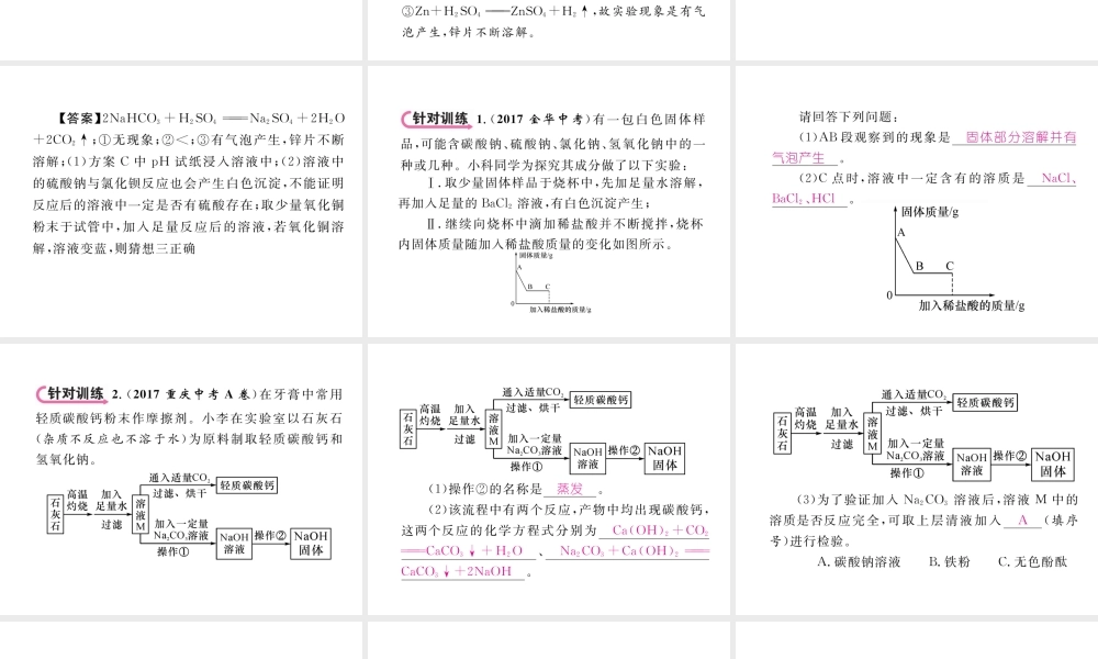 （青海专版）中考化学复习 第1编 教材知识梳理篇 第11单元 盐 化肥中考重难点突破（精讲）课件-人教版初中九年级全册化学课件