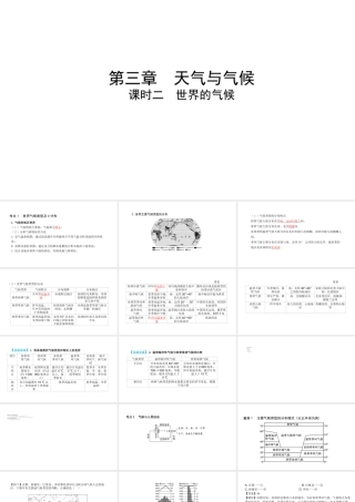 （陕西专用）中考地理一练通 第一部分 教材知识冲关 七上 第三章 天气与气候 课时二 世界的气候教学课件-人教版初中九年级全册地理课件