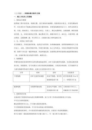 多媒体展示制作方案