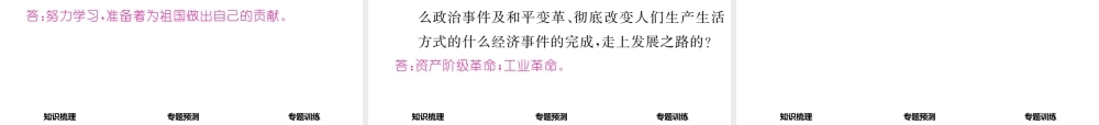 （青海专版）中考历史总复习 热点专题突破篇 专题九 主要资本主义国家走上资本主义道路的方式、原因以及资本主义的发展课件-人教版初中九年级全册历史课件
