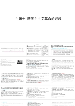 （陕西专用）中考历史一练通 第一部分 教材知识梳理 版块二 中国近代史 主题十 新民主主义革命的兴起教学课件-人教版初中九年级全册历史课件