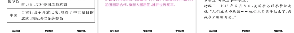 （青海专版）中考历史总复习 热点专题突破篇 专题十 近现代国际关系与两次世界大战课件-人教版初中九年级全册历史课件
