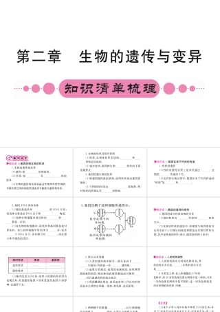 （重庆专版）中考生物 第一部分 知识系统复习 第七单元 第二章 生物的遗传与变异配套课件-人教版初中九年级全册生物课件