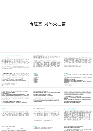 （陕西专用）版中考道德与法治一练通 第二部分 热点专题训练 主题二 专题热点 专题五 对外交往篇教学课件-人教版初中九年级全册政治课件