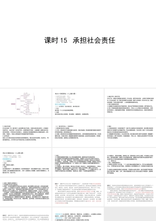 （陕西专用）版中考道德与法治一练通 第一部分 教材知识梳理 领域三 我与国家和社会 主题六 积极适应社会的发展 课时15 承担社会责任教学课件-人教版初中九年级全册政治课件
