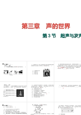 （遵义专版）秋八年级物理全册 3.3 超声与次声课件 （新版）沪科版-（新版）沪科版初中八年级全册物理课件